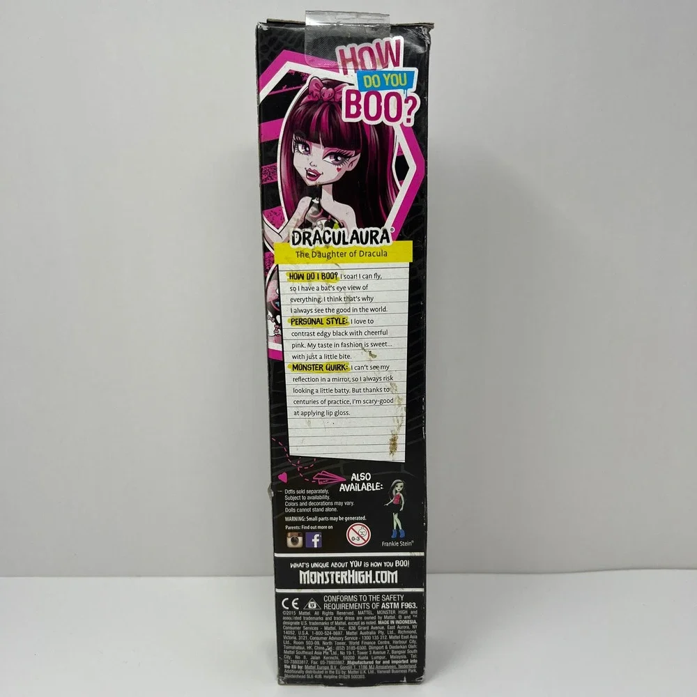 Monster High Draculaura Doll How Do You Boo 2015 Daughter of Dracula Figure